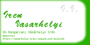 iren vasarhelyi business card